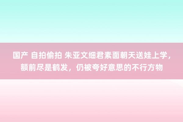 国产 自拍偷拍 朱亚文细君素面朝天送娃上学，额前尽是鹤发，仍被夸好意思的不行方物