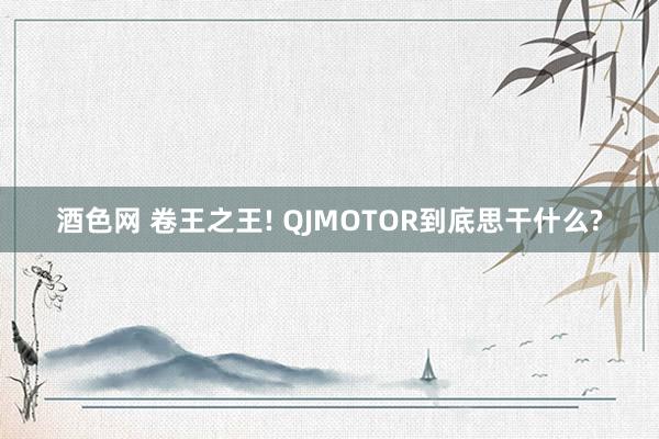 酒色网 卷王之王! QJMOTOR到底思干什么?