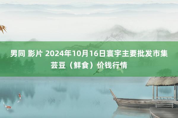 男同 影片 2024年10月16日寰宇主要批发市集芸豆（鲜食）价钱行情