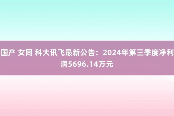 国产 女同 科大讯飞最新公告：2024年第三季度净利润5696.14万元