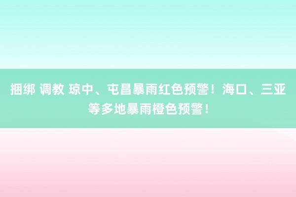 捆绑 调教 琼中、屯昌暴雨红色预警！海口、三亚等多地暴雨橙色预警！