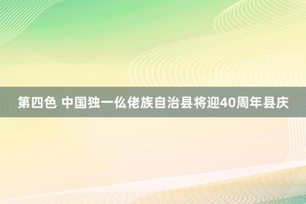 第四色 中国独一仫佬族自治县将迎40周年县庆