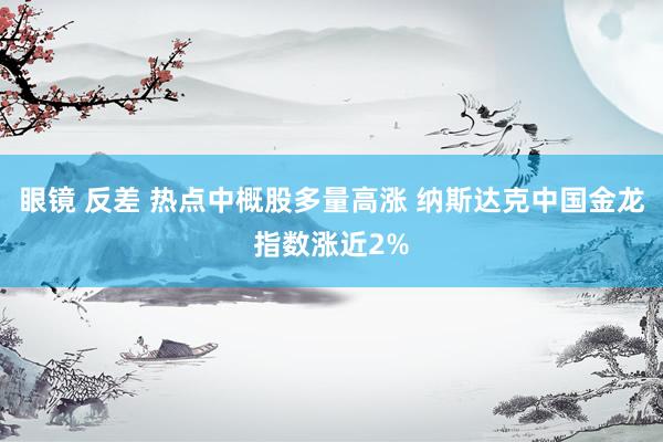 眼镜 反差 热点中概股多量高涨 纳斯达克中国金龙指数涨近2%