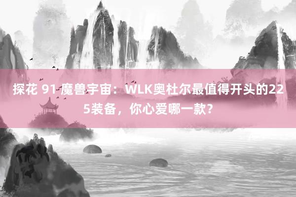 探花 91 魔兽宇宙：WLK奥杜尔最值得开头的225装备，你心爱哪一款？