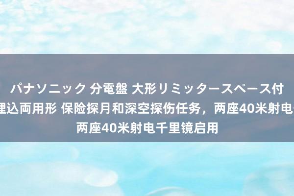 パナソニック 分電盤 大形リミッタースペース付 露出・半埋込両用形 保险探月和深空探伤任务，两座40米射电千里镜启用