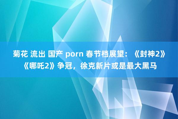 菊花 流出 国产 porn 春节档展望：《封神2》《哪吒2》争冠，徐克新片或是最大黑马