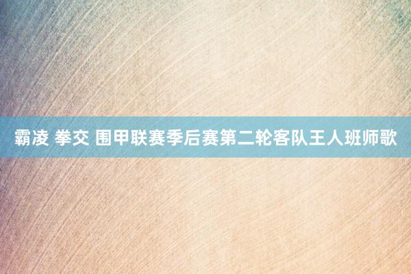 霸凌 拳交 围甲联赛季后赛第二轮客队王人班师歌