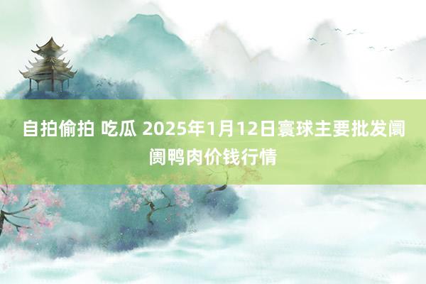 自拍偷拍 吃瓜 2025年1月12日寰球主要批发阛阓鸭肉价钱行情