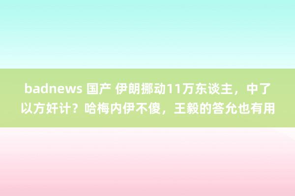 badnews 国产 伊朗挪动11万东谈主，中了以方奸计？哈梅内伊不傻，王毅的答允也有用